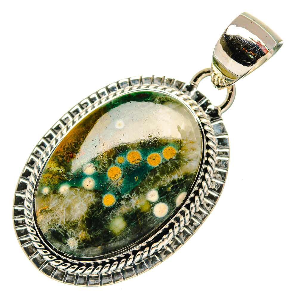 Ocean Jasper Pendants handcrafted by Ana Silver Co - PD31307 - Photo 2