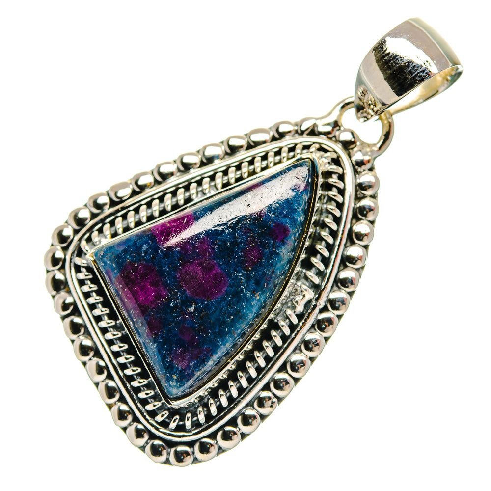 Ruby Fuchsite Pendants handcrafted by Ana Silver Co - PD31309 - Photo 2