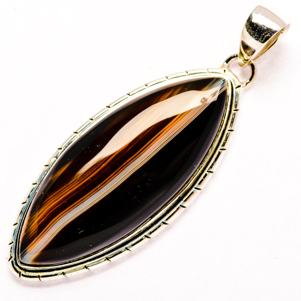 Botswana Agate Pendants handcrafted by Ana Silver Co - PD31325 - Photo 2