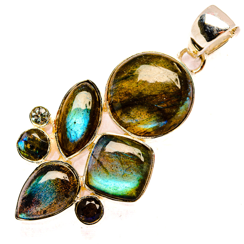 Labradorite Pendants handcrafted by Ana Silver Co - PD31347 - Photo 2