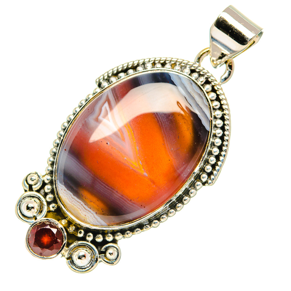 Botswana Agate Pendants handcrafted by Ana Silver Co - PD31450 - Photo 2