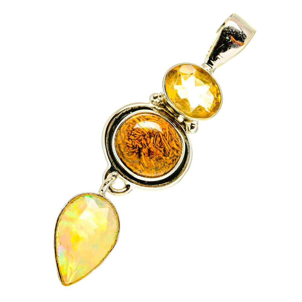 Ethiopian Opal Pendants handcrafted by Ana Silver Co - PD3170