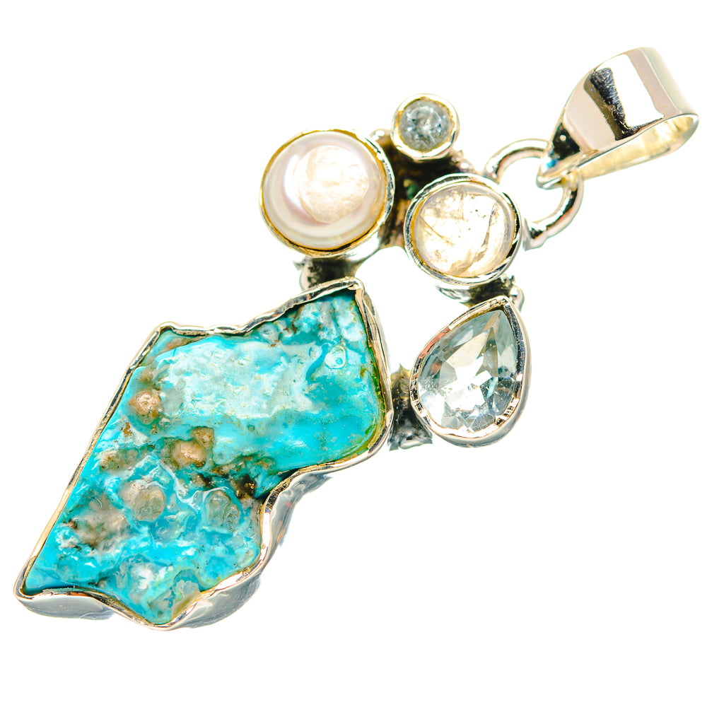 Chrysocolla Pendants handcrafted by Ana Silver Co - PD31856 - Photo 2