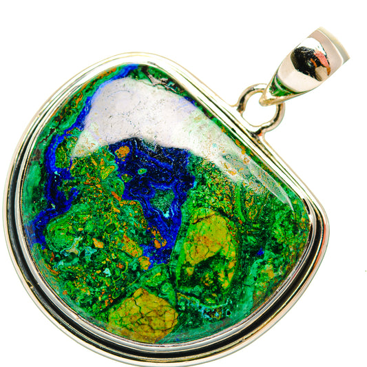 Azurite In Malachite Pendants handcrafted by Ana Silver Co - PD31974 - Photo 2