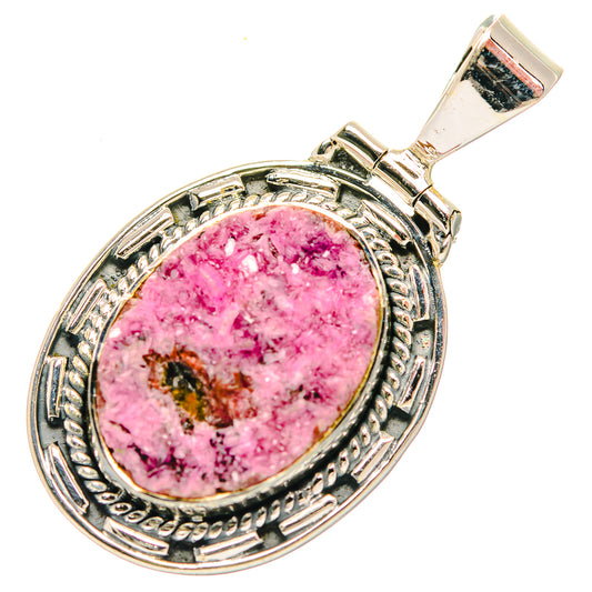 Cobalto Calcite Druzy Pendants handcrafted by Ana Silver Co - PD32039 - Photo 2