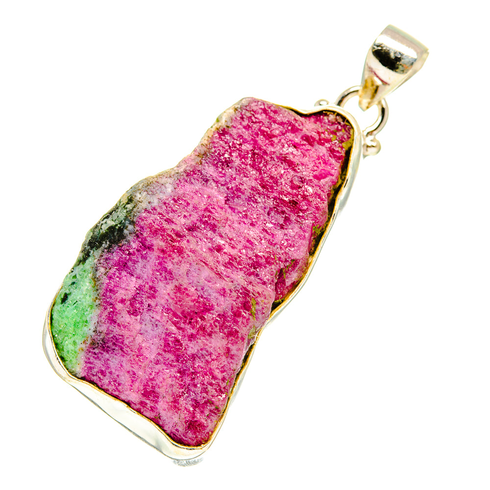 Ruby Zoisite Pendants handcrafted by Ana Silver Co - PD3205