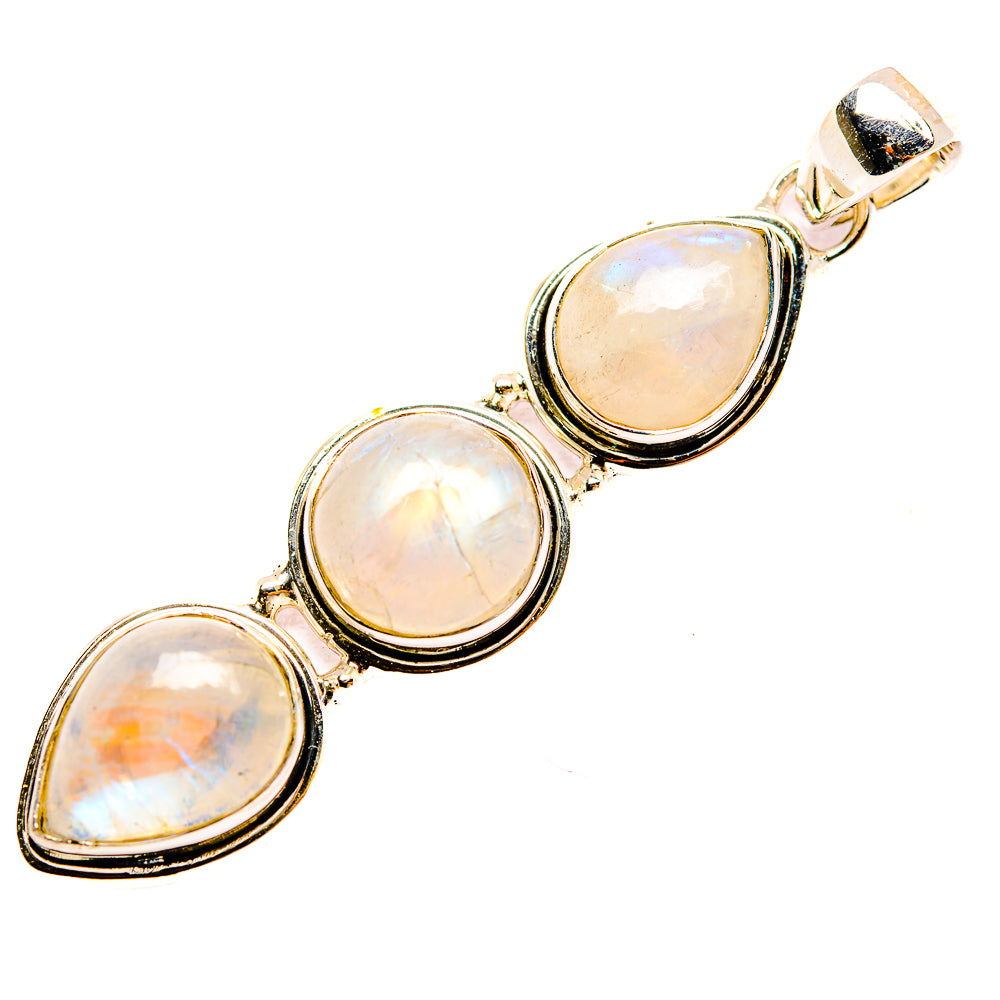 Rainbow Moonstone Pendants handcrafted by Ana Silver Co - PD32067 - Photo 2