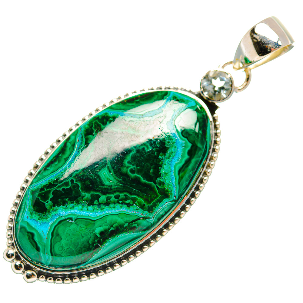 Malachite Pendants handcrafted by Ana Silver Co - PD32079 - Photo 2