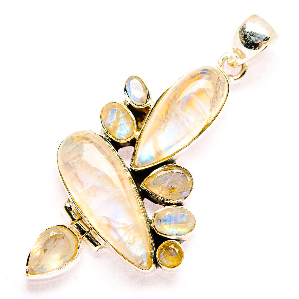 Rainbow Moonstone Pendants handcrafted by Ana Silver Co - PD32138 - Photo 2