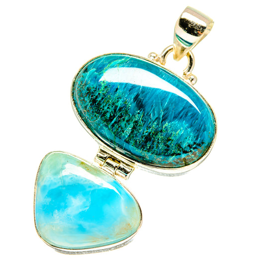 Chrysocolla Pendants handcrafted by Ana Silver Co - PD3215