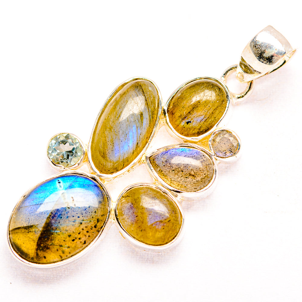 Labradorite Pendants handcrafted by Ana Silver Co - PD32152 - Photo 2