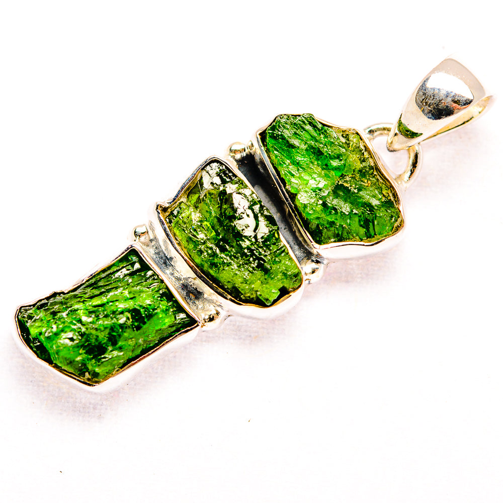 Chrome Diopside Pendants handcrafted by Ana Silver Co - PD32158 - Photo 2