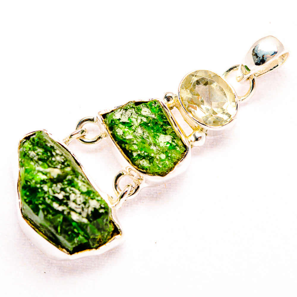 Chrome Diopside Pendants handcrafted by Ana Silver Co - PD32160 - Photo 2