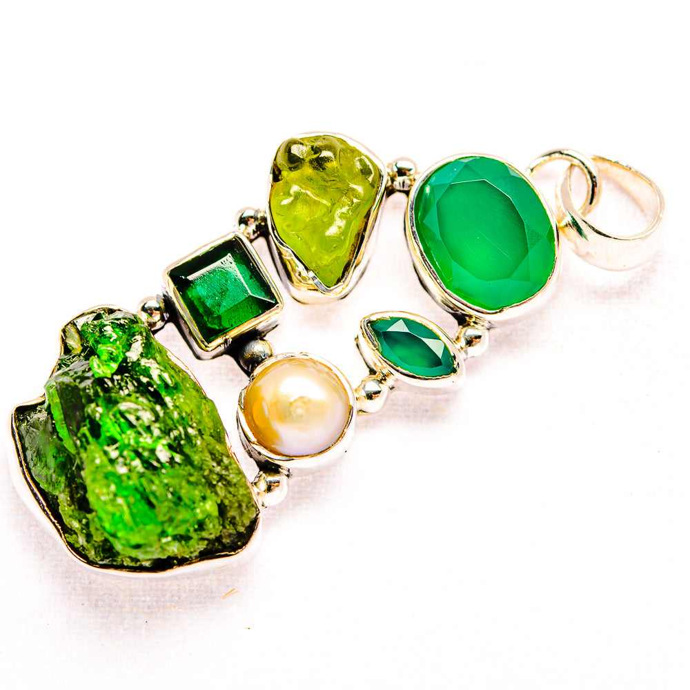 Chrome Diopside Pendants handcrafted by Ana Silver Co - PD32204 - Photo 2