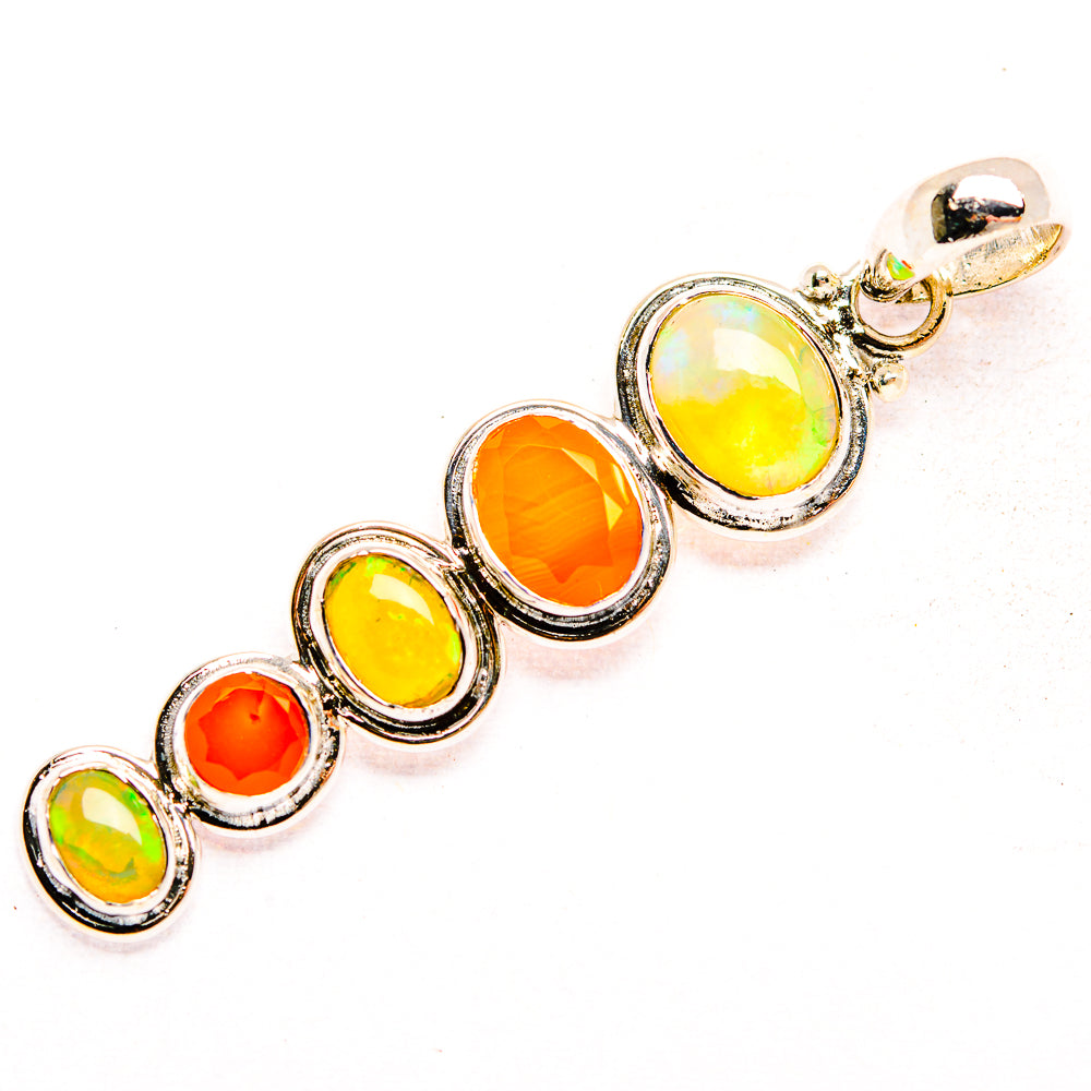Ethiopian Opal Pendants handcrafted by Ana Silver Co - PD32214 - Photo 2