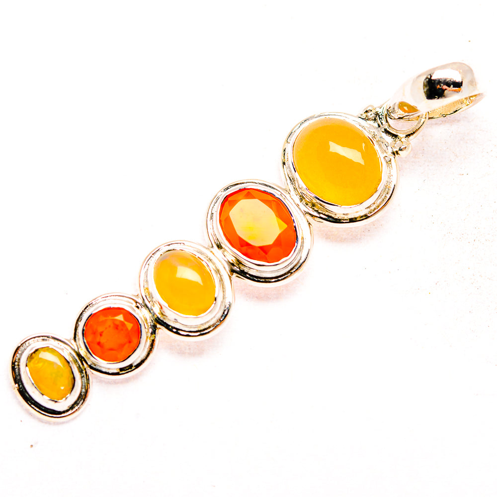 Ethiopian Opal Pendants handcrafted by Ana Silver Co - PD32216 - Photo 2
