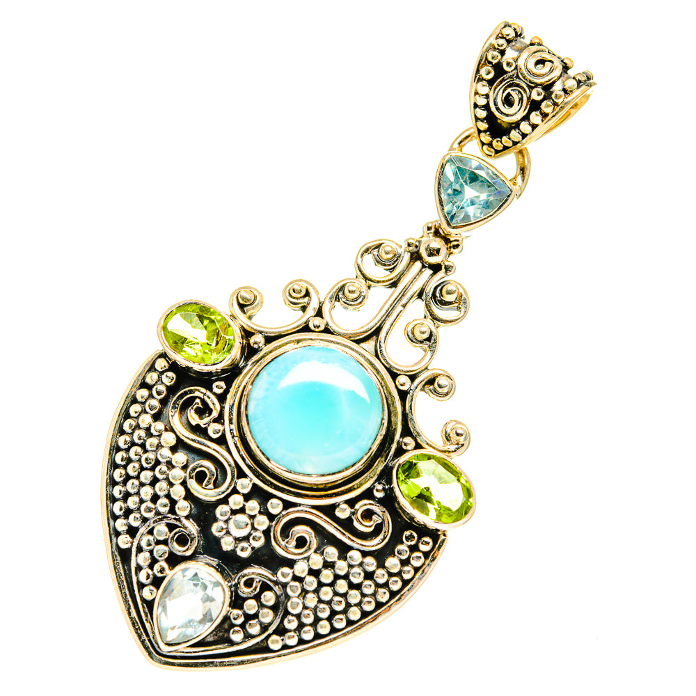 Larimar Pendants handcrafted by Ana Silver Co - PD3228