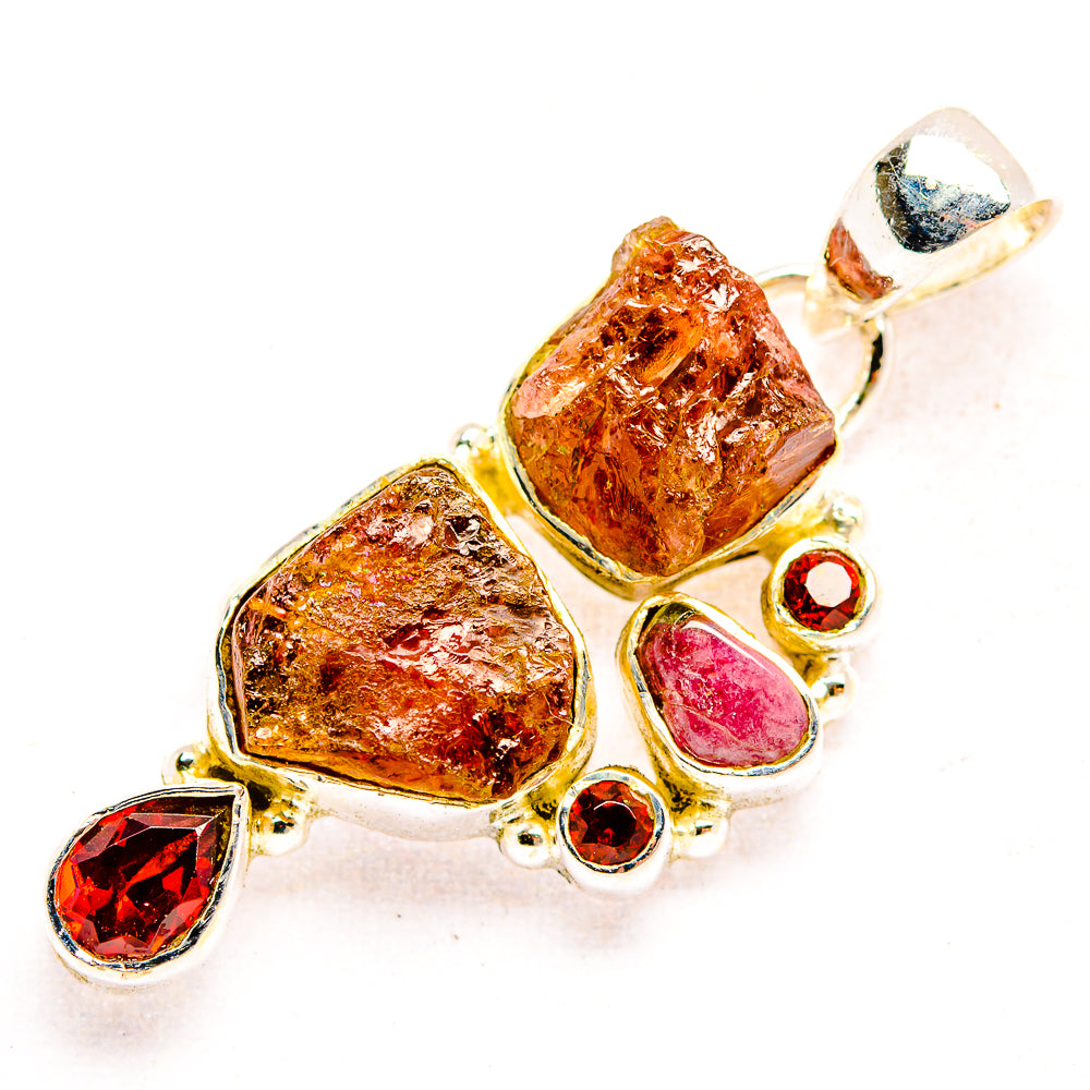 Pink Tourmaline Pendants handcrafted by Ana Silver Co - PD32330 - Photo 2