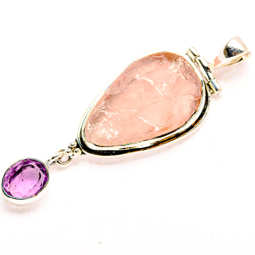 Rose Quartz Pendants handcrafted by Ana Silver Co - PD32338 - Photo 2