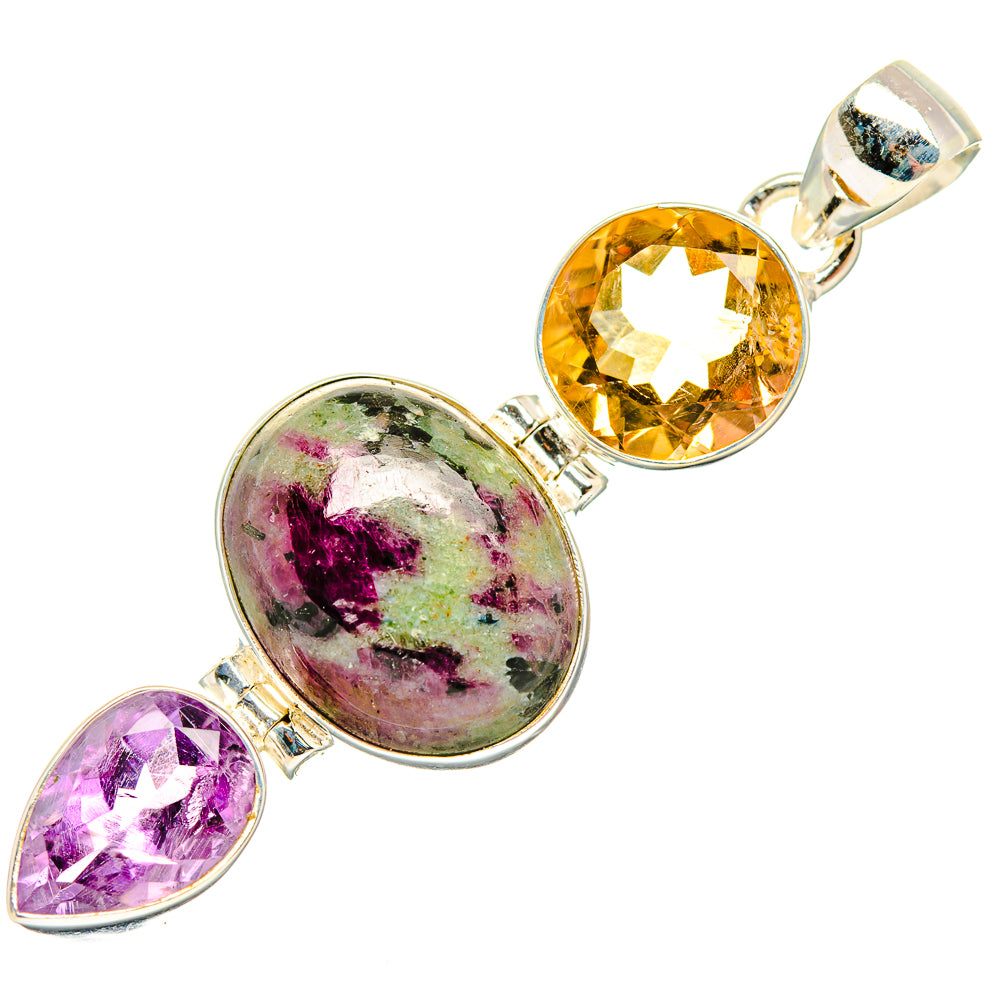 Russian Eudialyte Pendants handcrafted by Ana Silver Co - PD32453 - Photo 2