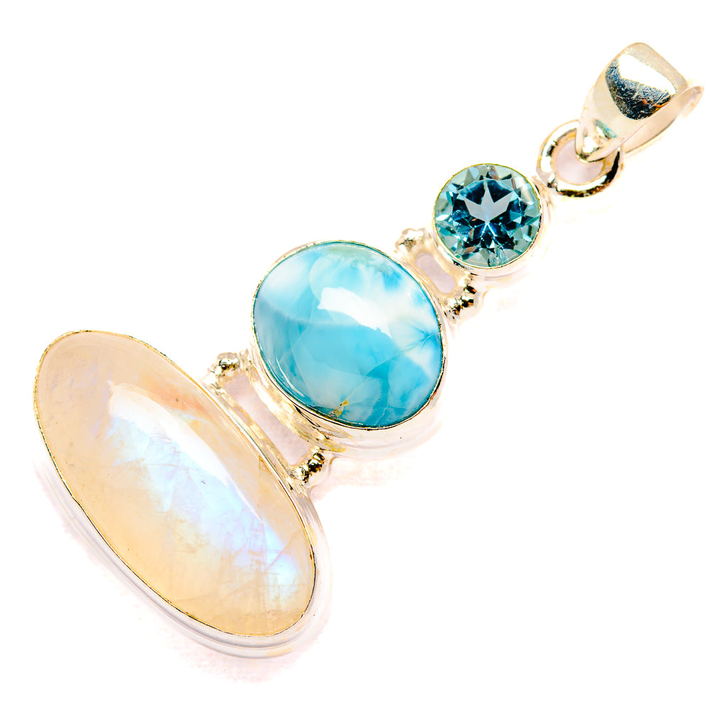 Rainbow Moonstone Pendants handcrafted by Ana Silver Co - PD32711 - Photo 2