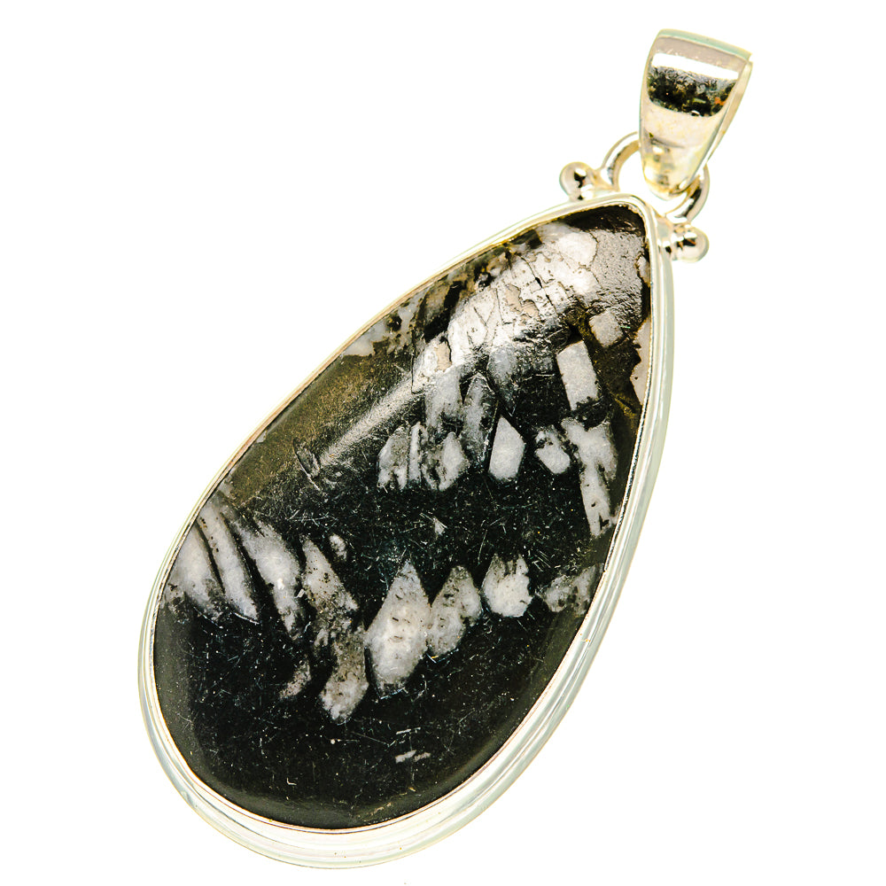 Chrysanthemum Stone Pendants handcrafted by Ana Silver Co - PD3272