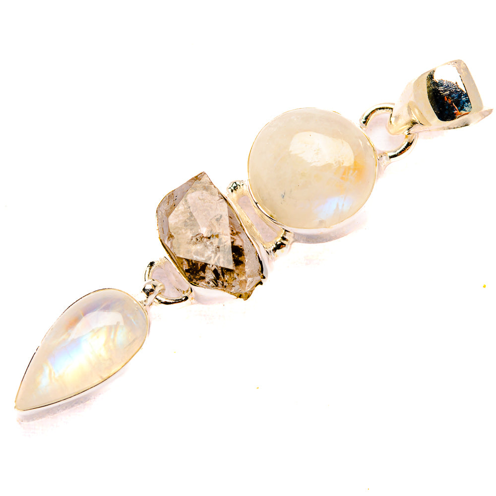 Rainbow Moonstone Pendants handcrafted by Ana Silver Co - PD32762 - Photo 2