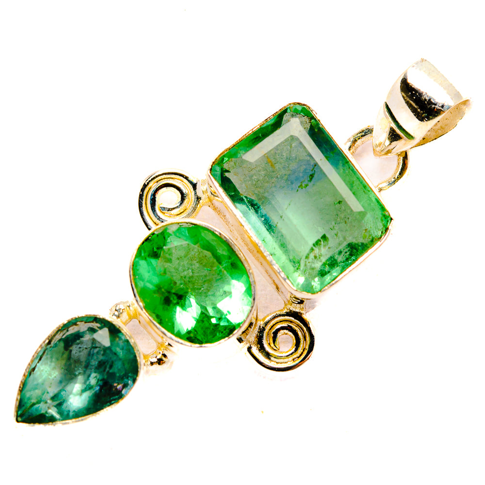 Green Fluorite Pendants handcrafted by Ana Silver Co - PD32764 - Photo 2