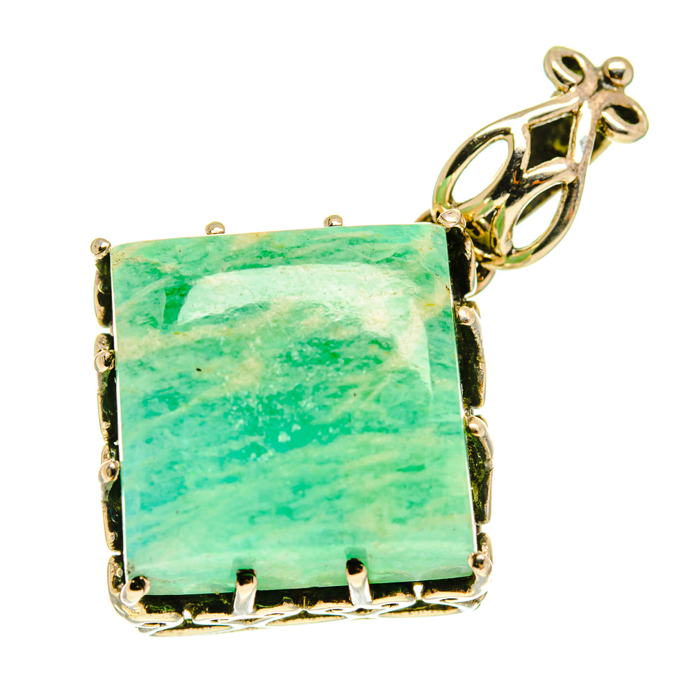Peruvian Amazonite Pendants handcrafted by Ana Silver Co - PD3278