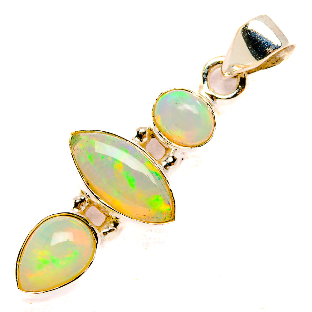 Ethiopian Opal Pendants handcrafted by Ana Silver Co - PD32780 - Photo 2