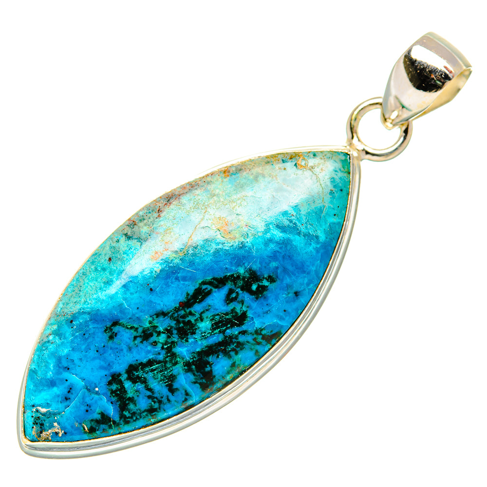 Chrysocolla Pendants handcrafted by Ana Silver Co - PD32836 - Photo 2