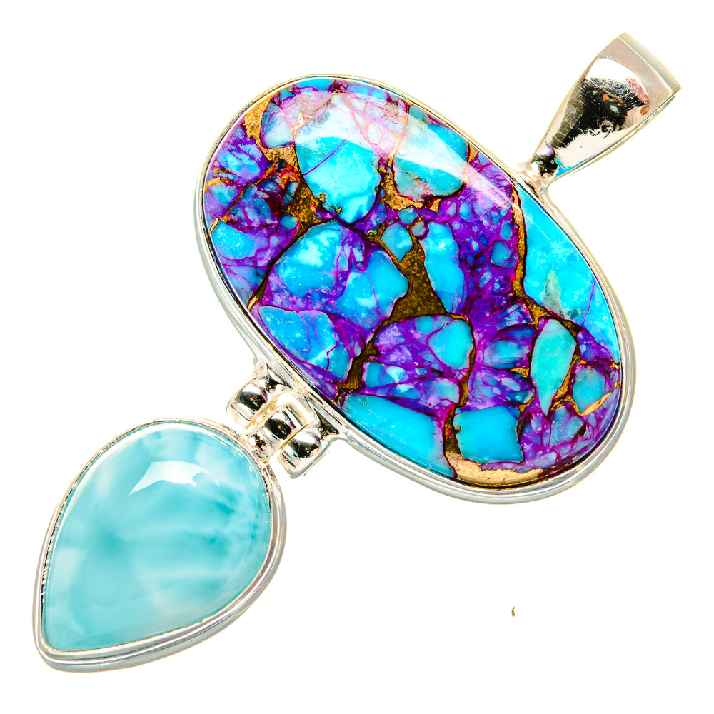 Purple Copper Composite Turquoise Pendants handcrafted by Ana Silver Co - PD32859 - Photo 2