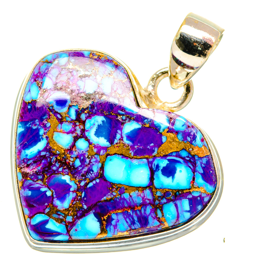 Purple Copper Composite Turquoise Pendants handcrafted by Ana Silver Co - PD32865 - Photo 2