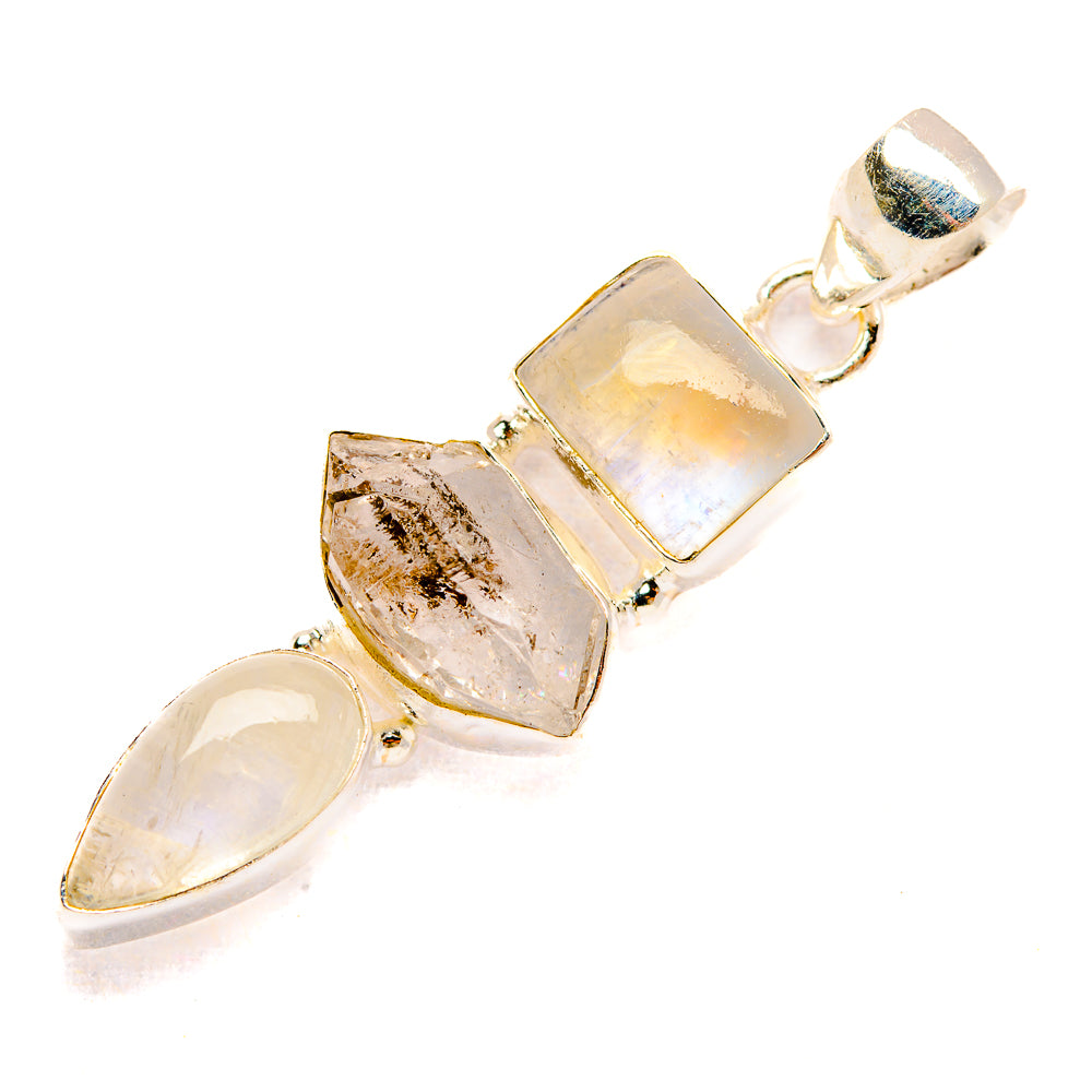 Rainbow Moonstone Pendants handcrafted by Ana Silver Co - PD32956 - Photo 2