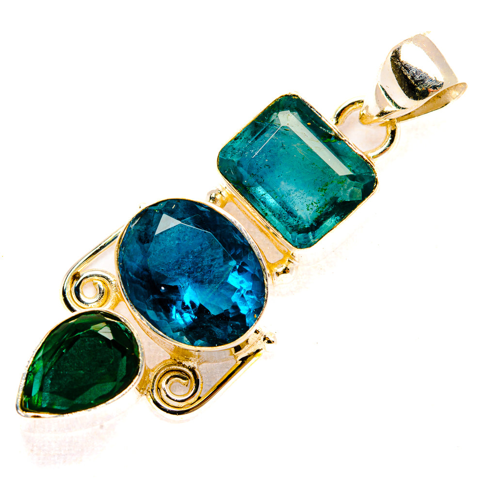 Blue Fluorite Pendants handcrafted by Ana Silver Co - PD32979 - Photo 2
