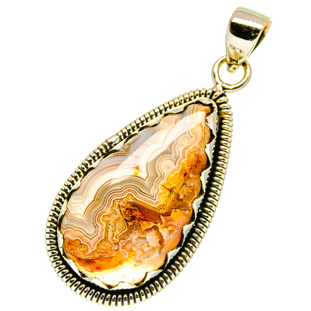 Crazy Lace Agate Pendants handcrafted by Ana Silver Co - PD3300