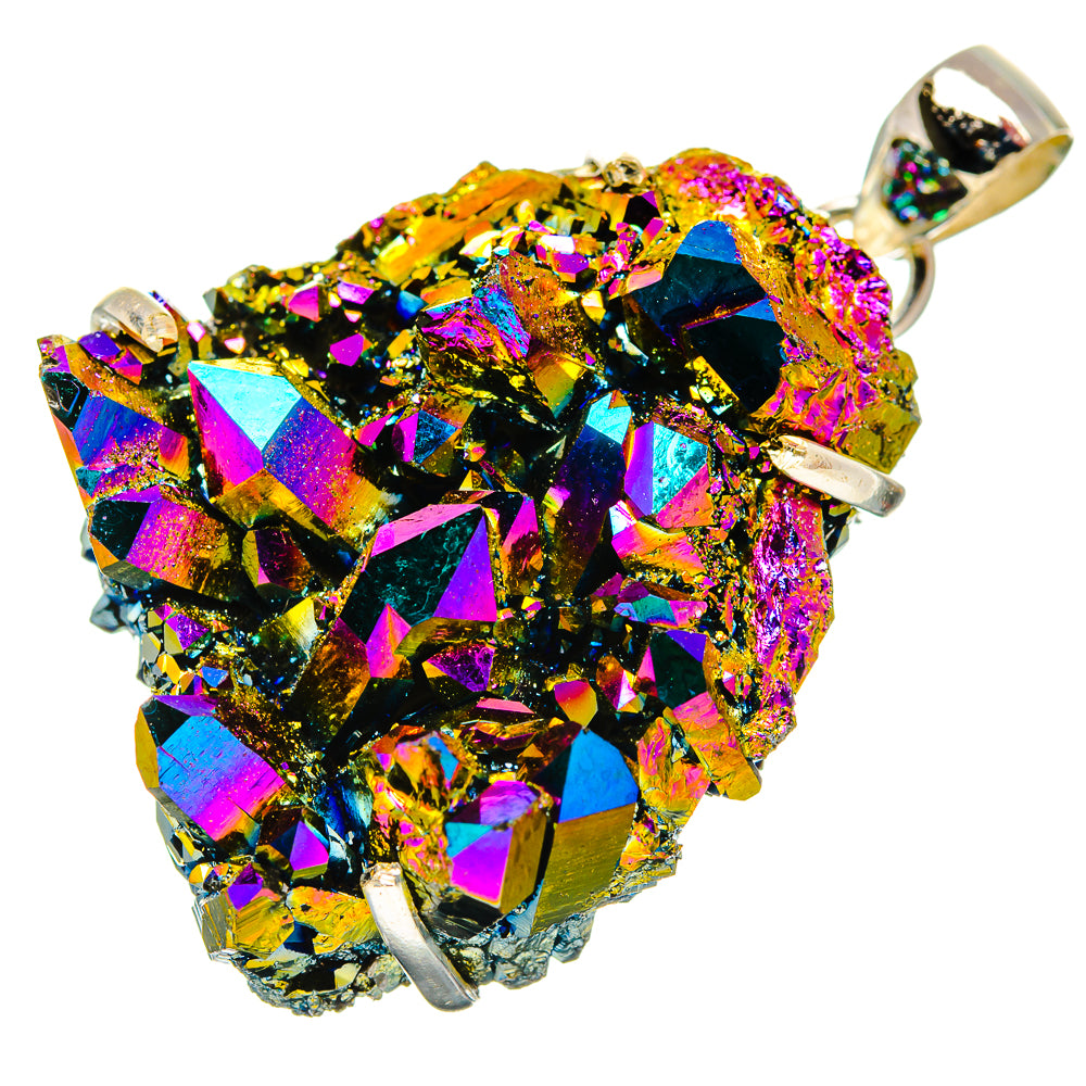 Titanium Sunshine Druzy Pendants handcrafted by Ana Silver Co - PD33009 - Photo 2