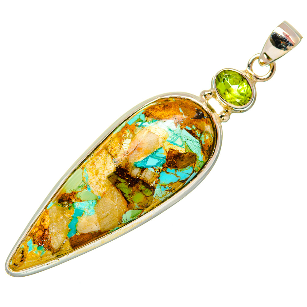 Blue Copper Composite Turquoise Pendants handcrafted by Ana Silver Co - PD33041 - Photo 2