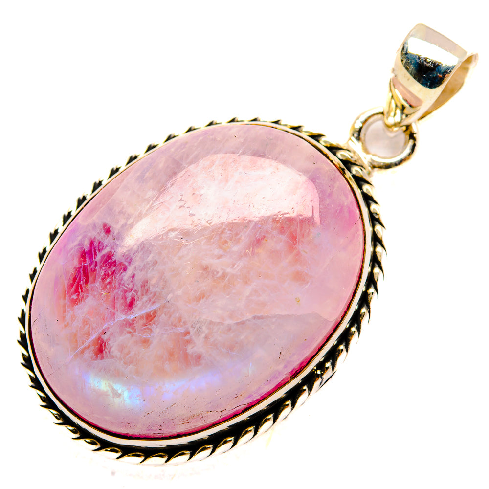 Pink Moonstone Pendants handcrafted by Ana Silver Co - PD33184 - Photo 2