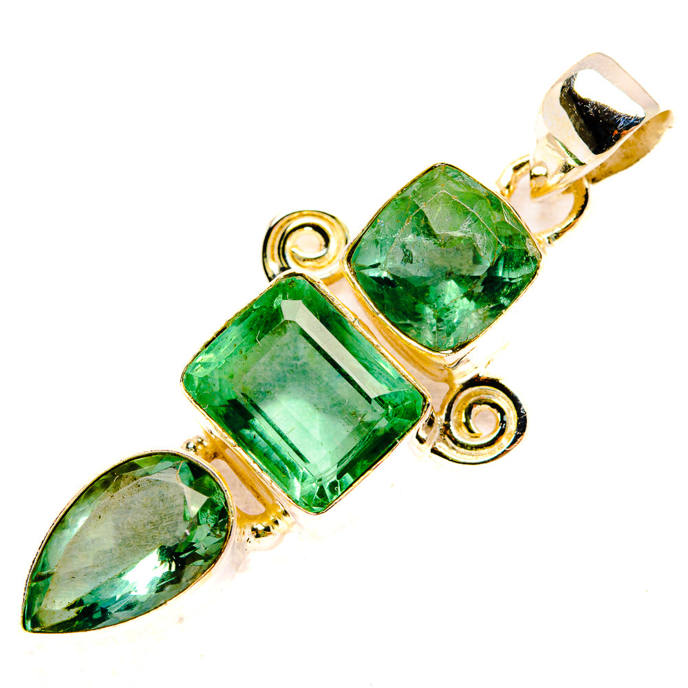 Green Fluorite Pendants handcrafted by Ana Silver Co - PD33201 - Photo 2