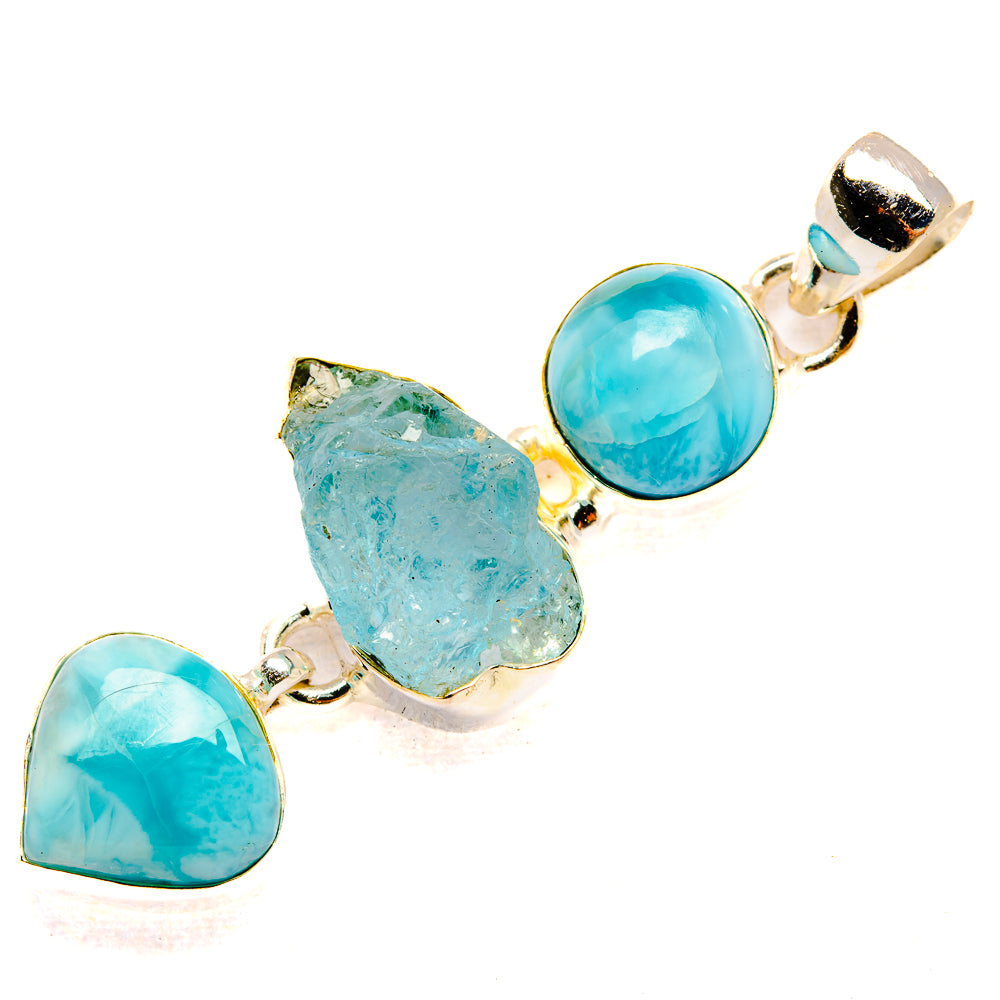 Aquamarine Pendants handcrafted by Ana Silver Co - PD33202 - Photo 2