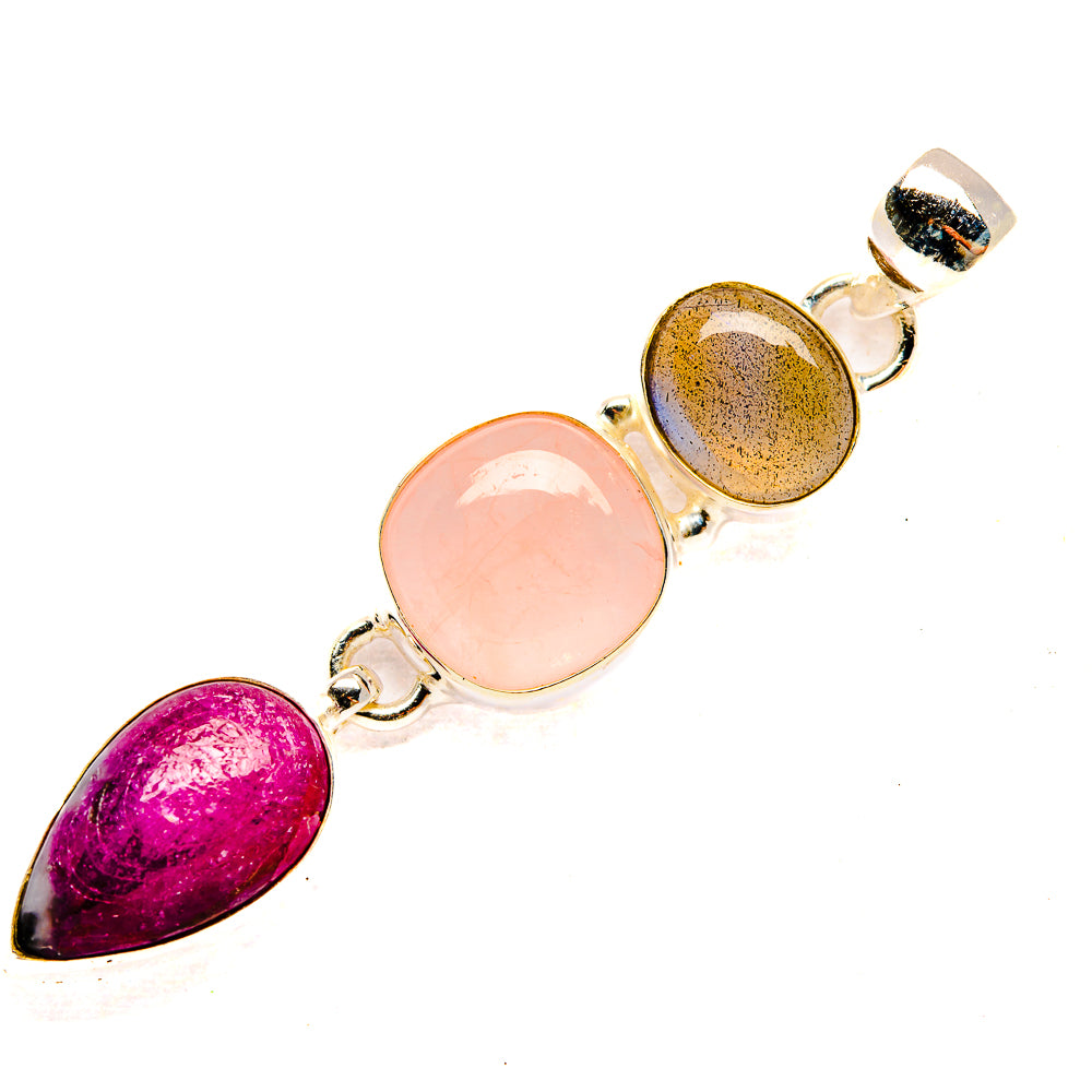 Ruby Fuchsite Pendants handcrafted by Ana Silver Co - PD33220 - Photo 2