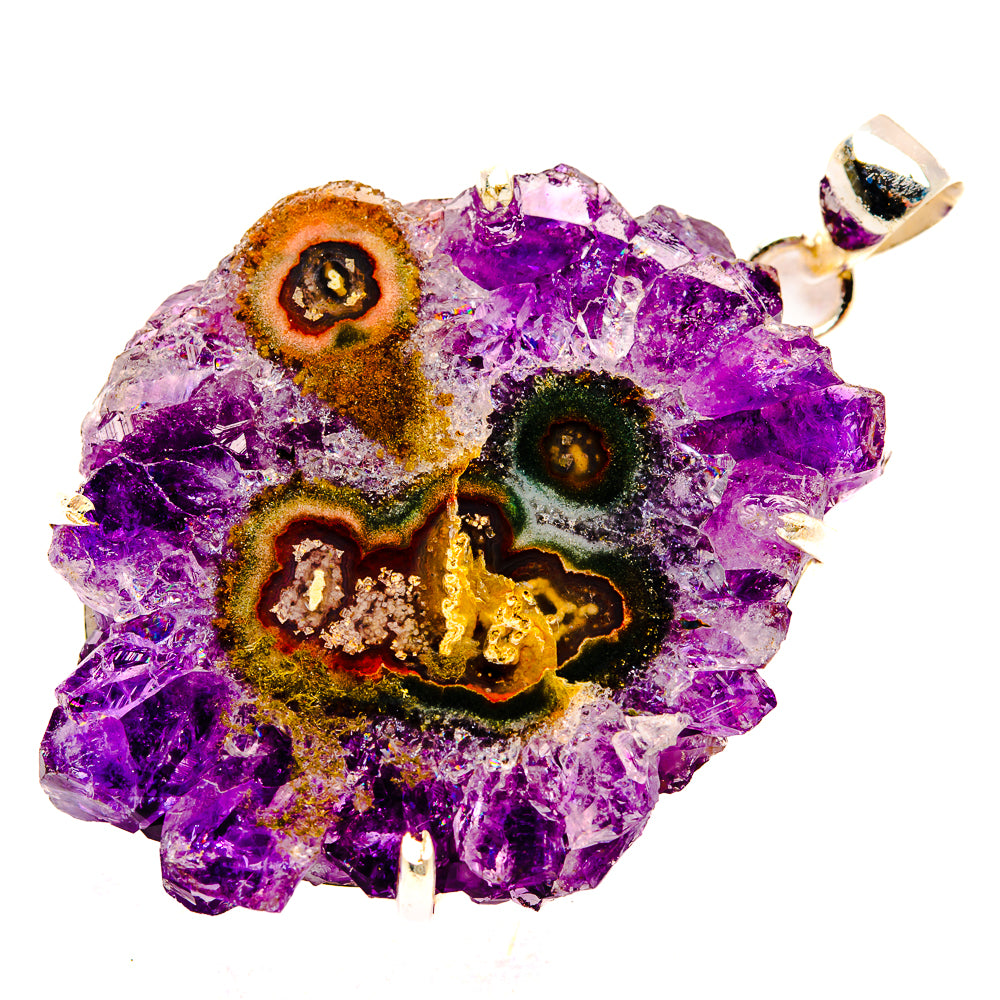 Amethyst Stalactite Pendants handcrafted by Ana Silver Co - PD33231 - Photo 2