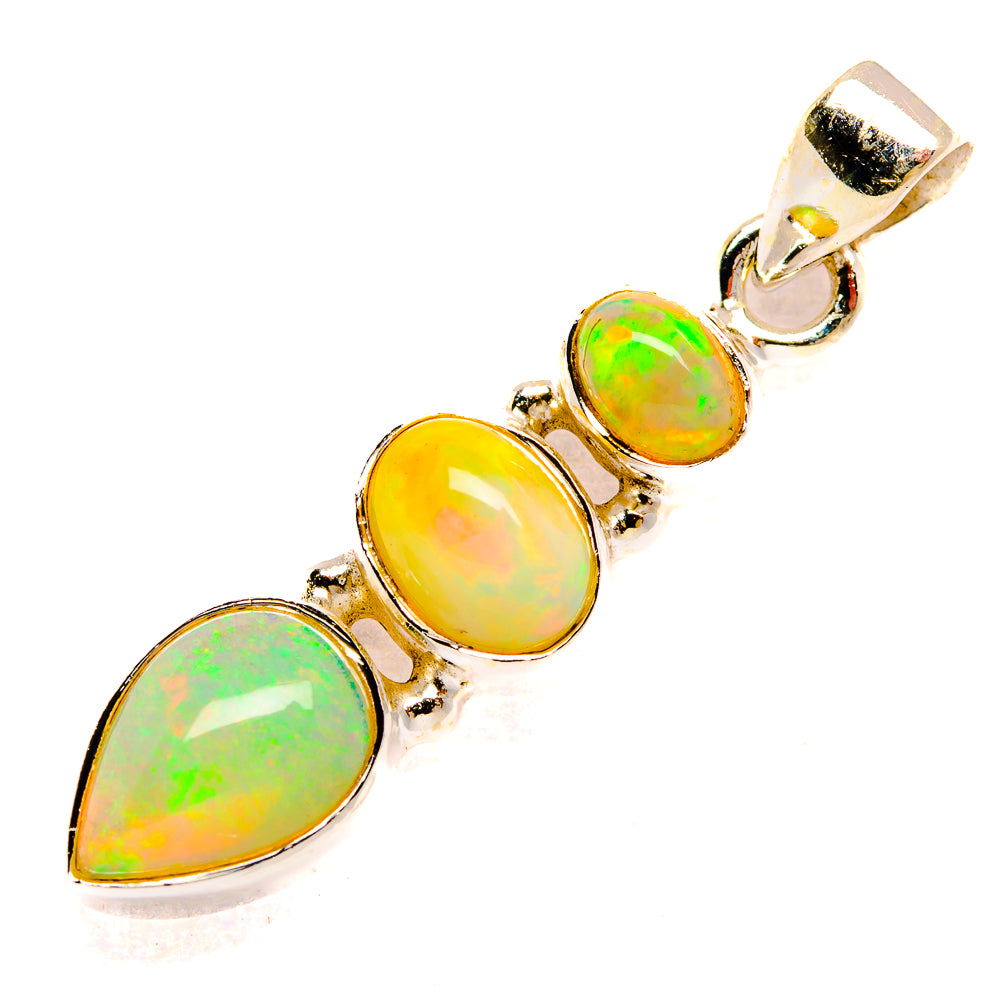 Ethiopian Opal Pendants handcrafted by Ana Silver Co - PD33276 - Photo 2