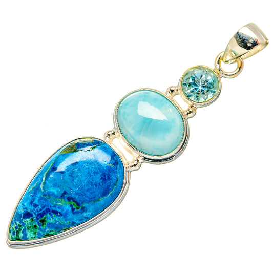 Chrysocolla Pendants handcrafted by Ana Silver Co - PD33380 - Photo 2