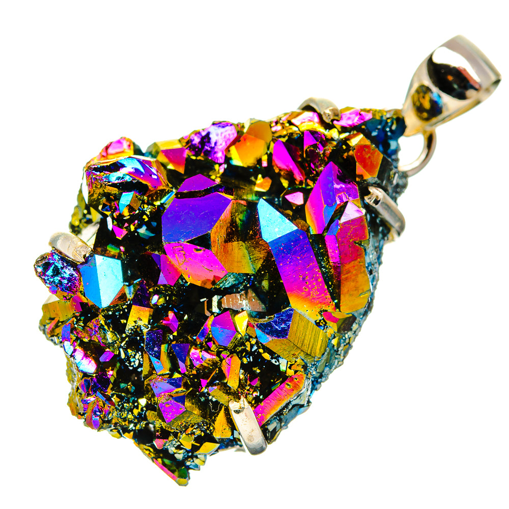 Titanium Sunshine Druzy Pendants handcrafted by Ana Silver Co - PD33387 - Photo 2