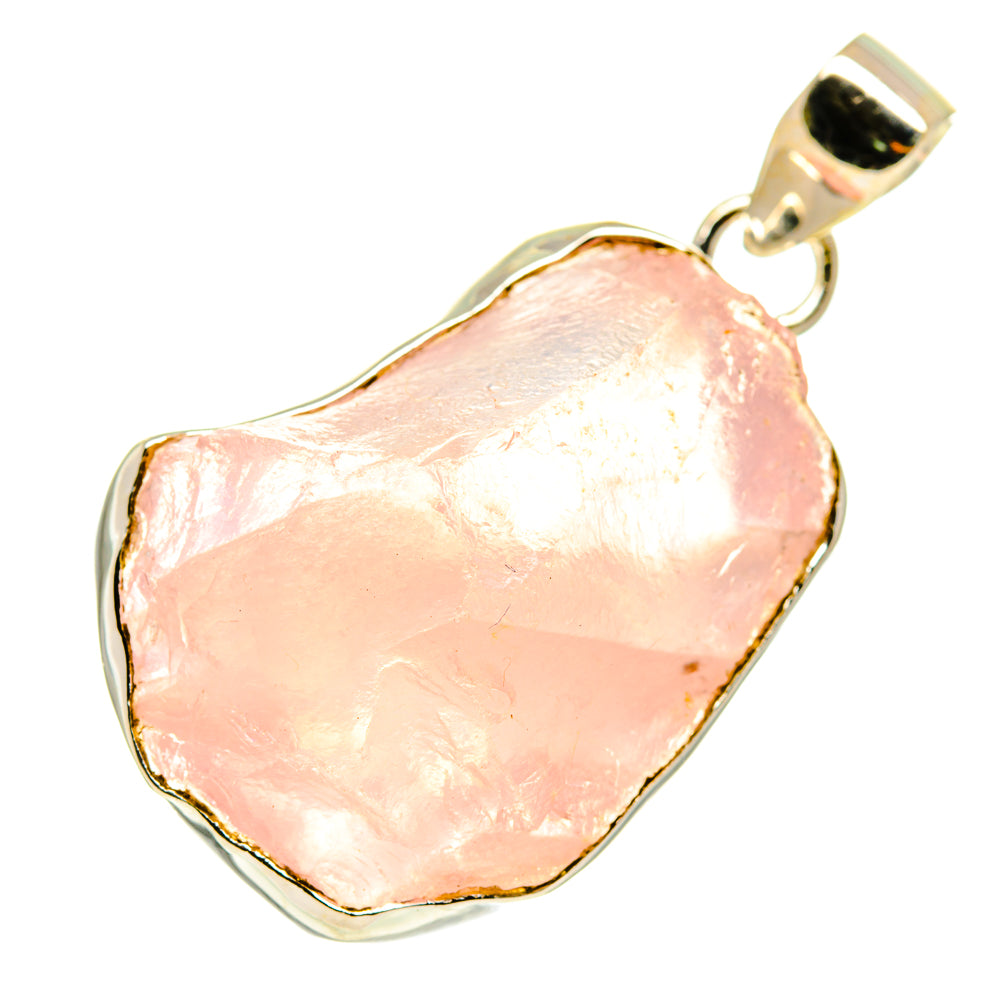 Rose Quartz Pendants handcrafted by Ana Silver Co - PD3338