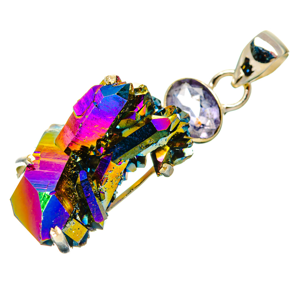 Titanium Sunshine Druzy Pendants handcrafted by Ana Silver Co - PD33393 - Photo 2