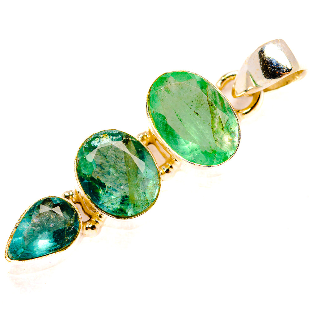 Green Fluorite Pendants handcrafted by Ana Silver Co - PD33442 - Photo 2