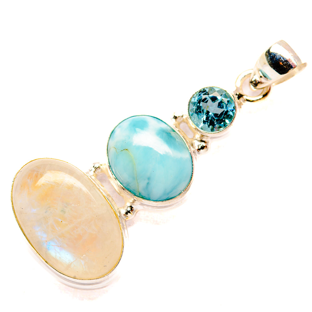 Rainbow Moonstone Pendants handcrafted by Ana Silver Co - PD33453 - Photo 2